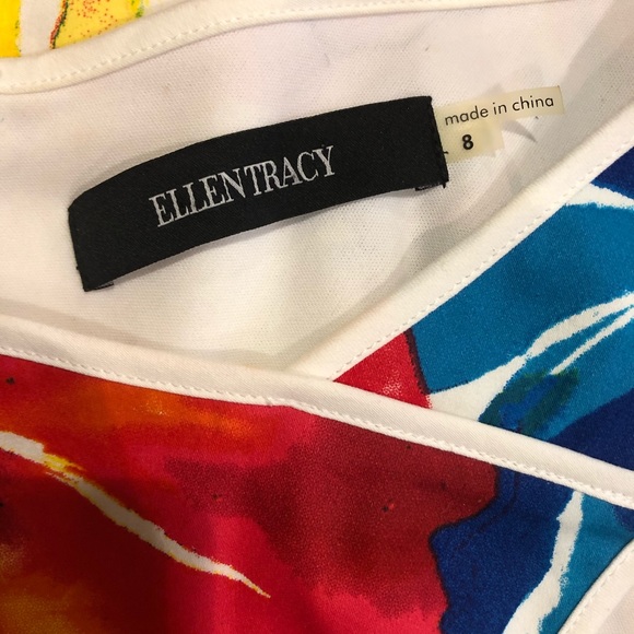 Ellen Tracy bright floral dress w/pockets-Sz 8 - Picture 12 of 12